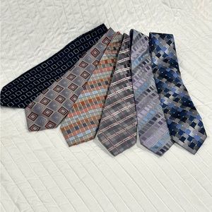 Men’s 100% silk ties. Lot of 6